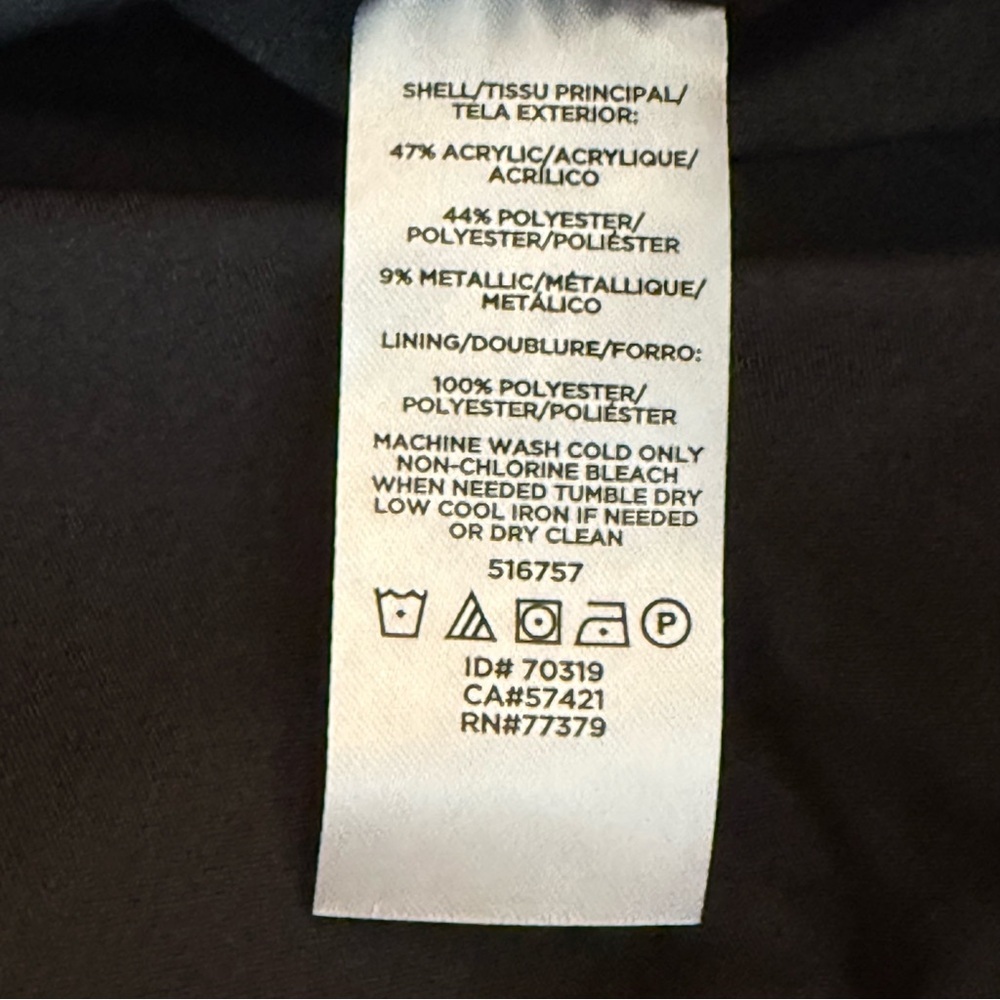 Ann Taylor Factory Black Gold Houndstooth A-Line Skirt Size 2, investment piece - Picture 8 of 11